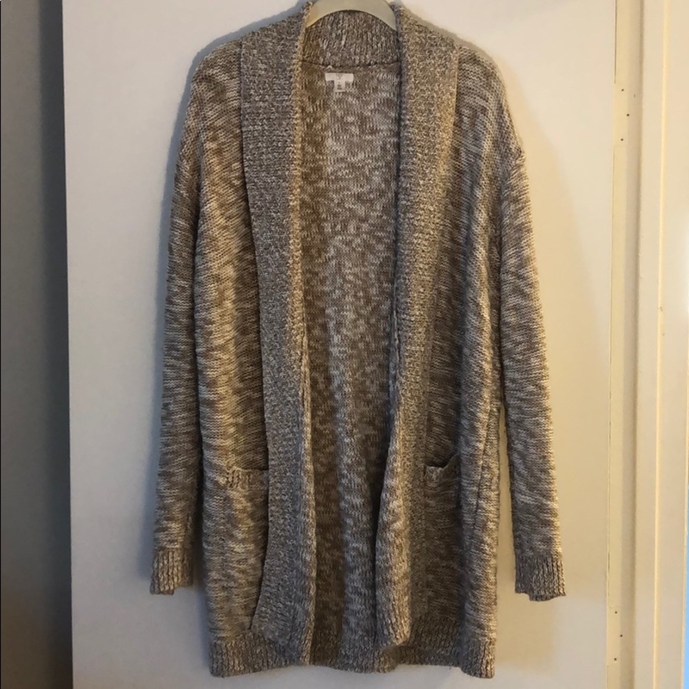 Tan and White Cardigan Sweater (Nordstrom)
